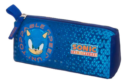 Estojo Sonic Necessaire Geomaze Azul - Pacific