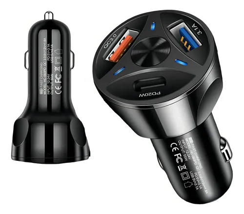 Carregador De Celular Para Carro Turbo Quick Charger 3.0 Cor Preto