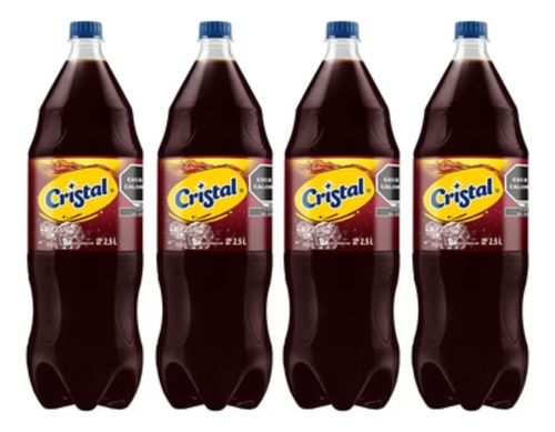 4 Refrescos Cristal Sidra Negra 2.5l De Yucatán