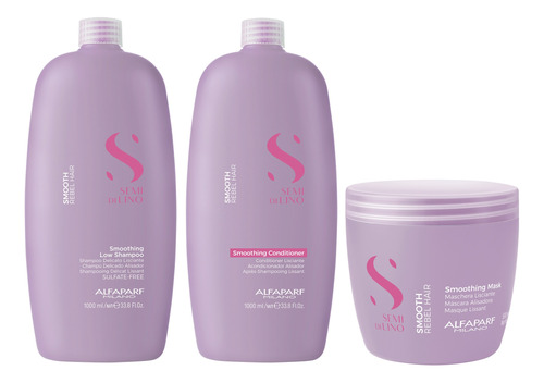 Alfaparf Smooth Shampoo + Acondicionador + Mascara Grande