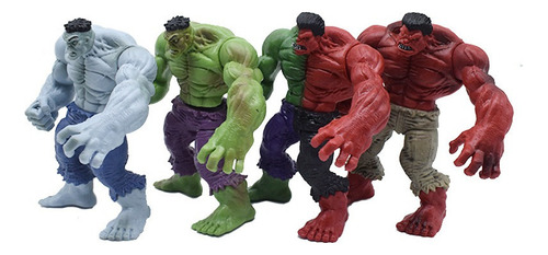 4pcs/set The Avengers Hulk Acción Figura Modelo Juguete 12cm