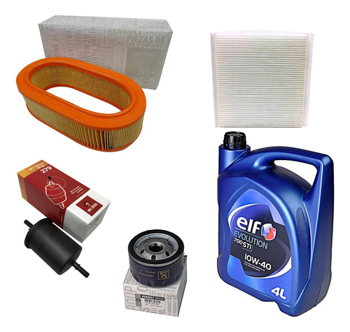 Kit Filtros 4l Aceite 10w40 Renault Clio 2 K7m 1.6 8v