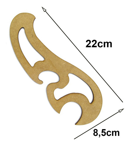 Régua Curva Francesa 1110 Mdf Patchwork Costura Modelista