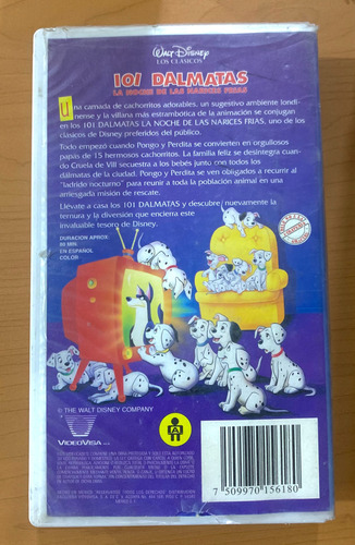 101 Dálmatas Vhs, Edición Original De Videovisa (Usado)