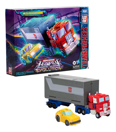 Optimus Prime e Bumblebee Transformers Legacy Core Class