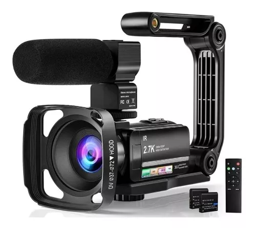 Videocámara FHD 1080P 30FPS 36MP IR visión nocturna Cámara para grabar  videos para , Vlogs Pantalla IPS de 3.0'' con rotación de 270 Zoom