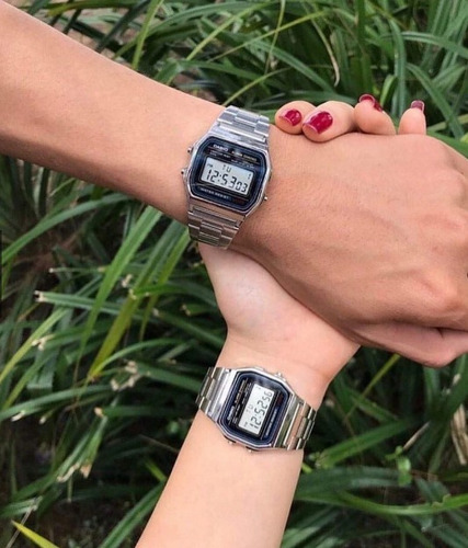 Reloj Casio A158wa-1 A158wa-1 Digital Con La Correa Platead