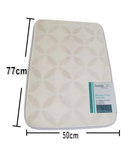 Alfombra Microfibra 50 X 77 Cm Circulos Grises