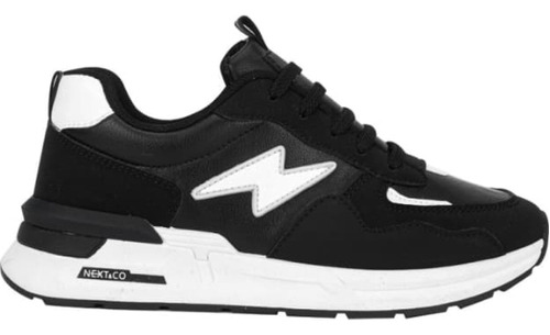 Tenis Urbano Retro Next & Co 3681 Negro Mujer