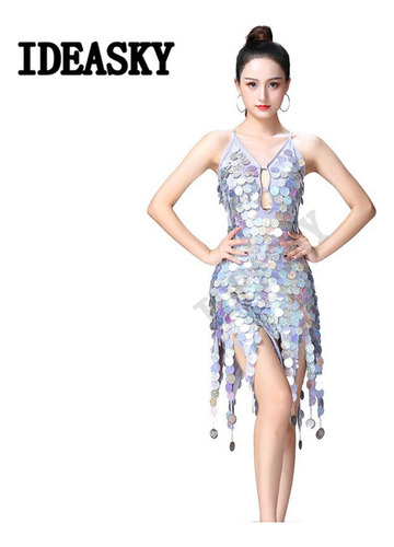 Vestido De Baile Latino For Tango/cha Cha/rumba/samba Con F