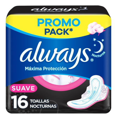 Always Suave Noches Tranquilas Con Alas 16toa X 3 Paquetes