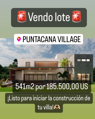 Vendo Solares En Punta Cana Village De 541 Y 750 Metros