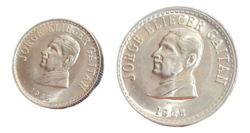 Colombia 20 Y 50 Centavos 1965 Gaitan Monedas Mundiales Jueg