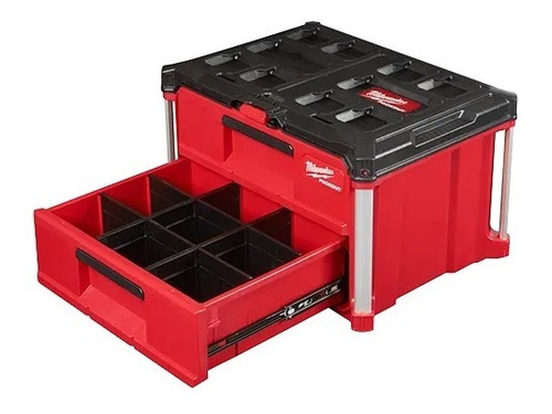 Imagen 1 de 10 de Caja De Herramientas 2 Cajones Packout Milwaukee 4822 8442
