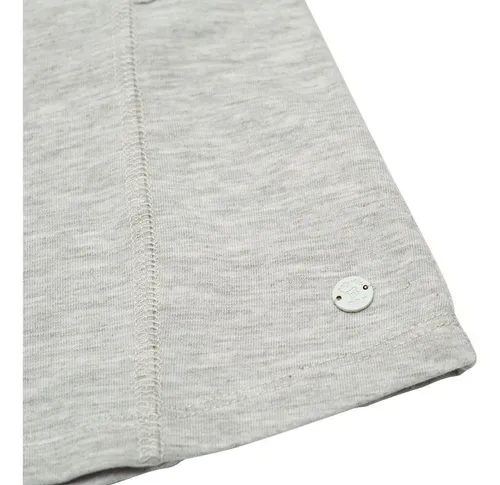 Polera Bebé Algodón Verano Niña Gris Claro