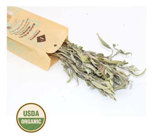 Salvia Seca Orgánica 25 G Ramitas Fresca Y Fragante