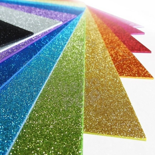 Goma Eva Prodline C/ Glitter Brillo 40x60 Cm 1.8 Mm Pack X10