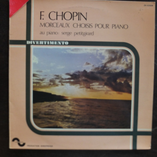  Vinilo  Chopin Morceaux Choisis Pour Piano. Piezas Elegidas