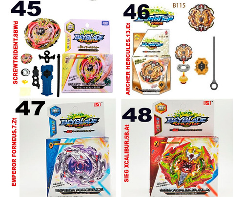 Trompo Beyblade Con Lanzador - Set 13pz Agua (Usado)
