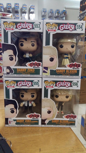 Funko Pop! Grease Danny Zuko + Sandy Olsson  4 Pz Vaselina