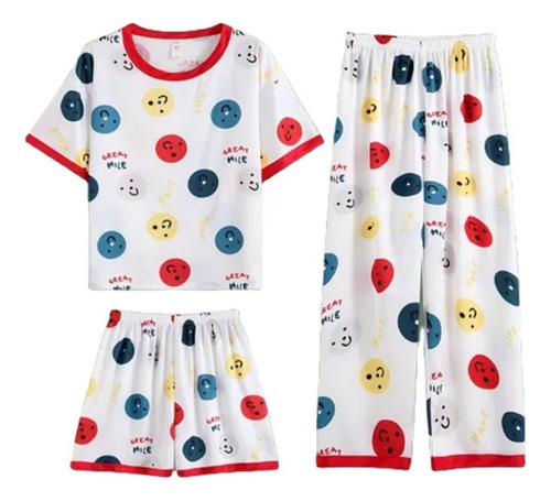 Pijama Para Mujer 3 Piezas Diferentes Colores Y Diseños