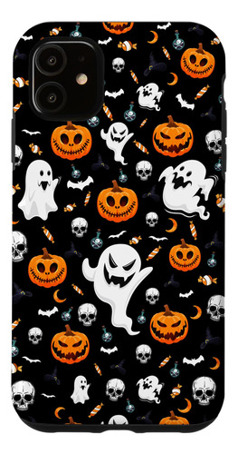 iPhone 11 Caja De Halloween Calabazas Bata B08gl6fcpj_300324