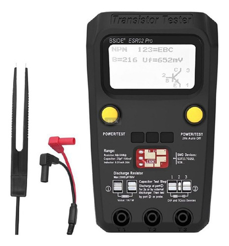 Medidor De Transistores Esr02 Pro, Multímetro Digital, Tríod