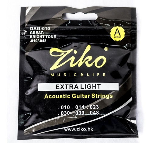Imagen 5 de 10 de Cuerdas Guitarra Electrica Acustica Cuerda Ziko X 3 Unid!