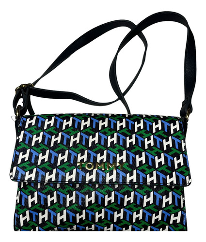 Bolsa Tommy Hilfiger Original De Dama Color Azul Oscuro.
