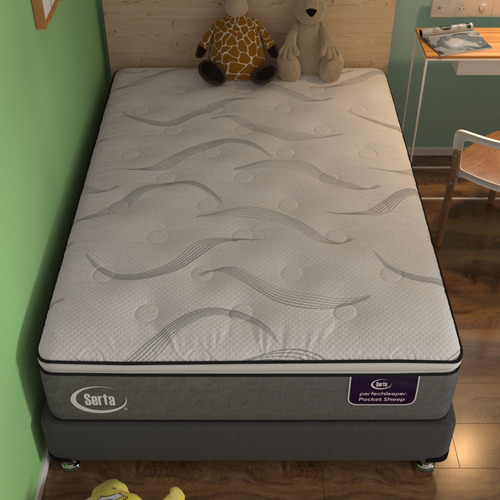 Colchón Serta Individual Sheepconfort + 2 Almohadas Memory