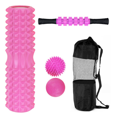 Set Rodillo De Espuma Yoga Pilates Masaje Foam Roller 4 En 1