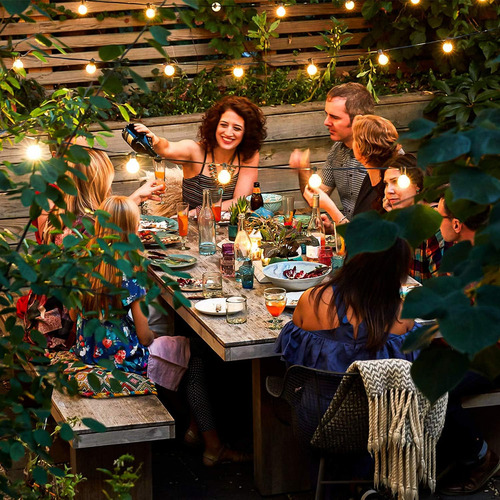 10m Guirnalda De Luces 15 Focos Led Exterior Vintage Jardin