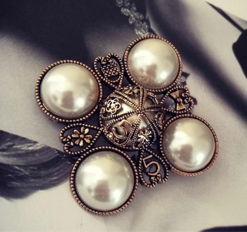 Joyas Broche Con Perlas