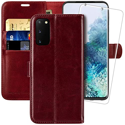 Funda Cartera Para Galaxy S20 5g Burgundy Leather-02