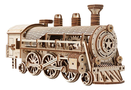 Rompecabezas De Madera 3d, Modelo De Tren De, Juguete De