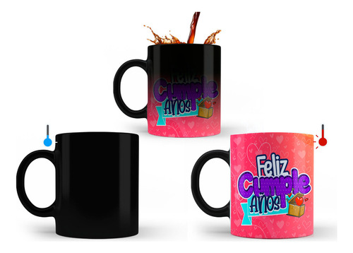 Taza Mágica, Feliz Cumpleaños Mi Amor, 11oz, Para Regalo