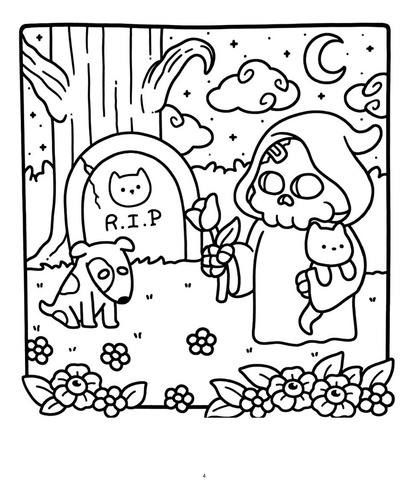 Spooky Cutie | Libro Anillado Colorear Pintar | Coco Wyo