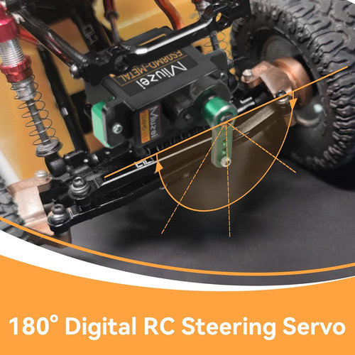 Miuzei 0.42 Oz Micro Servo Motor Digital Rc Servo Metal Gear