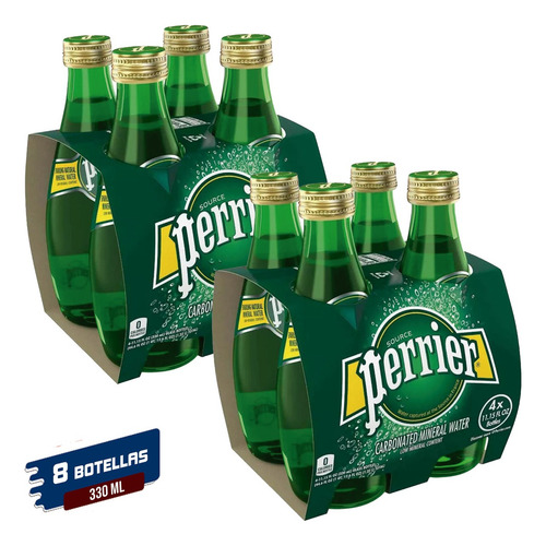 Agua Mineral Perrier 330 Ml - 8 Pack