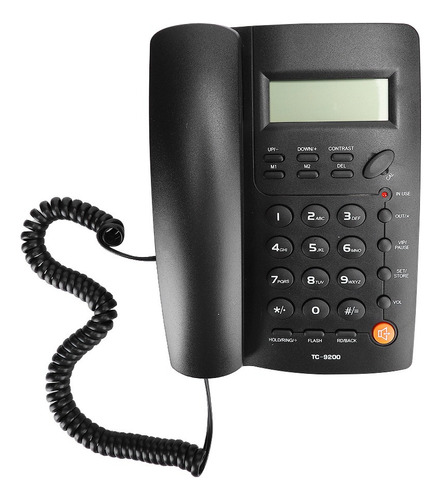 Teléfono Fijo Tc-9200 Abs Con Llamadas Manos Libres, Color N