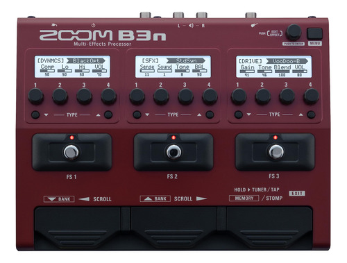 Zoom B3n Bass Guitar Multi-effects Processor Pedal, Con 60+.