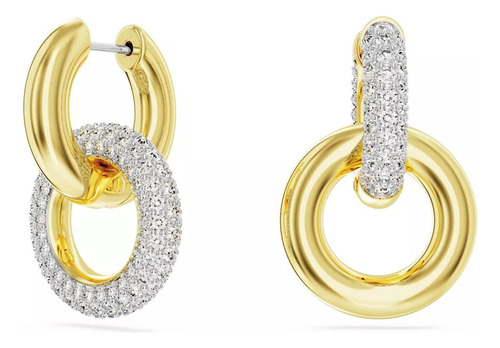 Baño Entrelazado Aretes Swarovski Aro Dextera Bucle