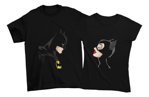 2 Playeras Dúo Regalo Pareja Novios Esposos Batman Gartubela