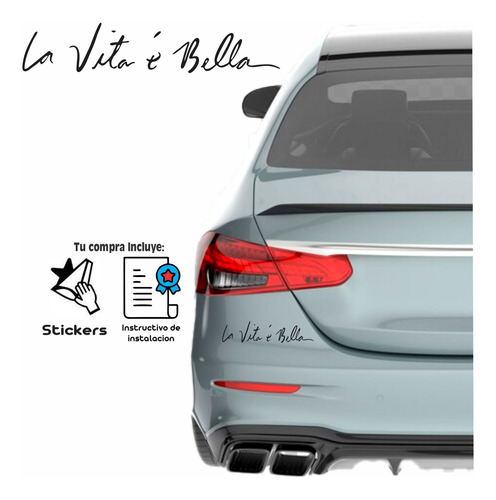 Vinil Sticker Calcomanía La Vita É Bella
