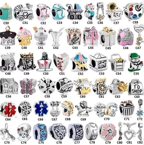 Berloque B. Ouro18k/prata P/pulseiras Pandora E Vivara