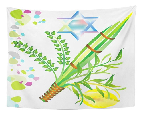 Spxubz Tapiz De Pared Lulav Fiesta Judía De Sucot Israel Mit