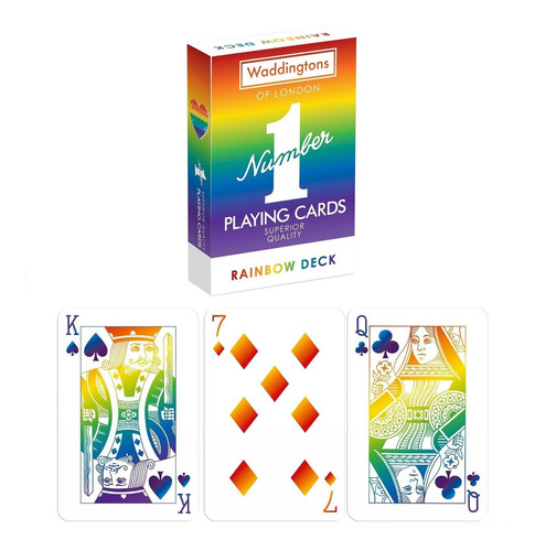 Naipes De Poker Waddington's Número 1 Rainbow Waddington Npk