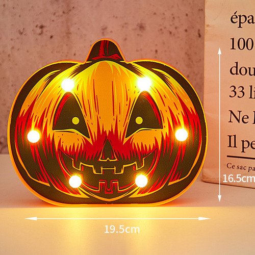 Luz Nocturna Led De Calabaza: Funciona Con Pilas,