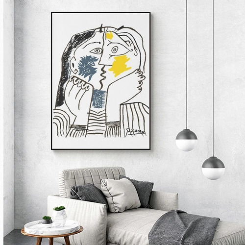 Imagen 3 de 10 de Cuadros-picasso Cara21-moderno,decorativo,95x60cm-16k Resol