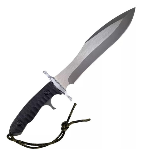 Faca Rambo 5 Last Blood Preto Full Tang Mk9 Bainha Couro